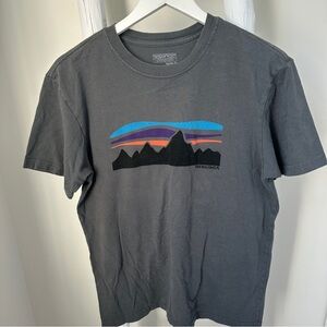 Patagonia Men’s Gray Graphic Tee Regular Fit Size Small